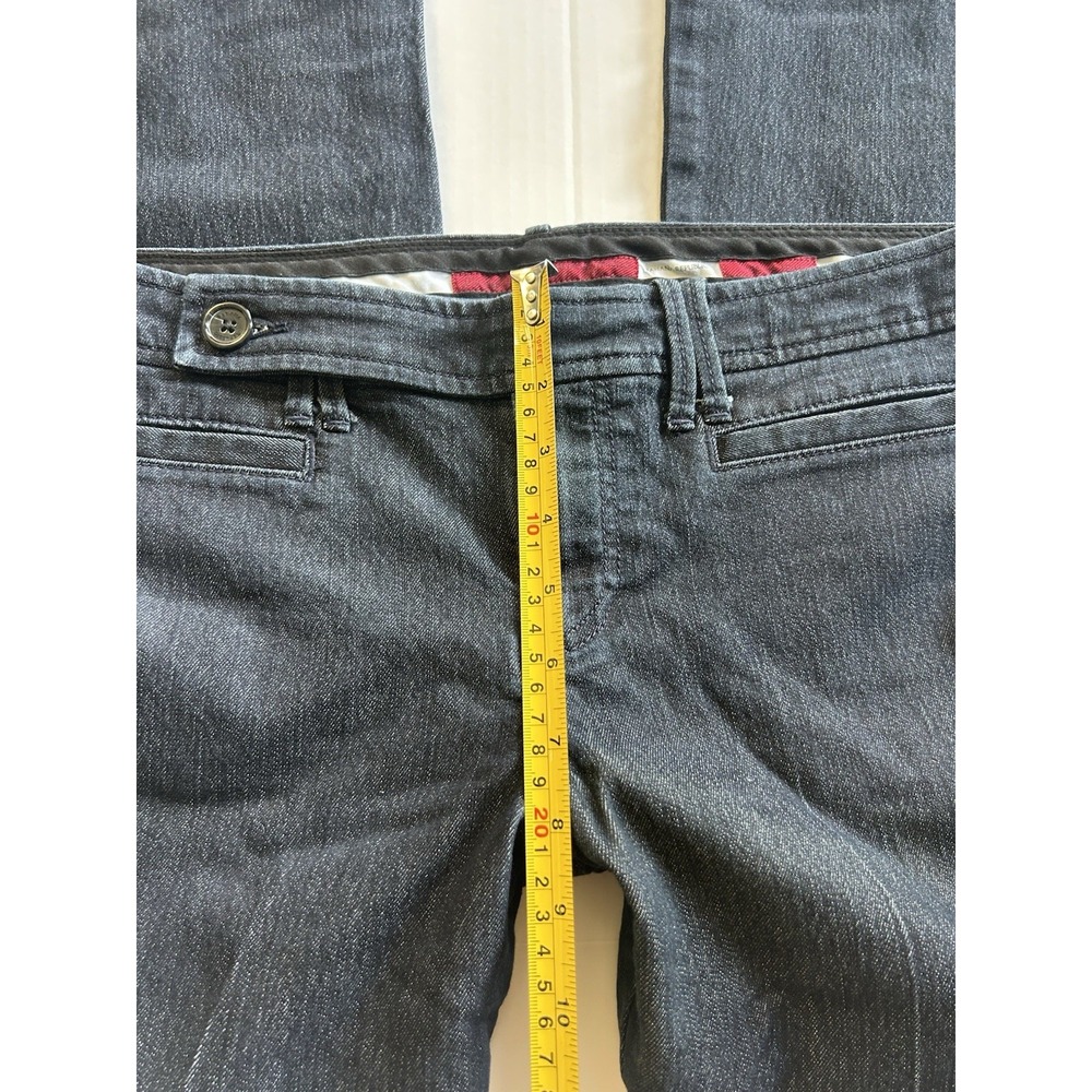 2000s Low Rise Flared Jeans Button Y2K Grunge Office Siren Parisian Twee Preppy - Picture 7 of 10